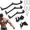 awagas 5Pcs Lat Pulldown Bar Set, T-bar V-bar Lat Pull Down Bar, Home Gym Pulley Cable Machine Attachments Handle Grips Tricep Pull Down Bar for Training Arms Triceps Back Shoulders