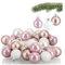 com-four® 40x Weihnachtskugel - Baumschmuck für die Weihnachtstanne - Mini-Glaskugeln Ø 3 cm - Weihnachtsdeko - kleine Christbaumkugeln aus echtem Glas für Weihnachten
