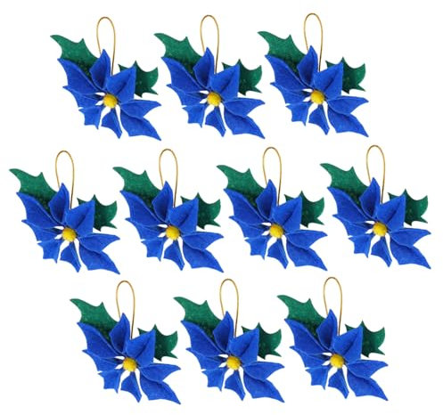 Weihnachtsbaumblumen 10 Stück aus Vliesstoff, Dekorativ
