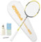 MBFISH Badmintonschläger-Set mit 1 Kohlefaser-Schläger, 3 Federbällen, 2 Ersatz-Griffbändern und 1 Badminton-Tasche – perfekt für Outdoor-Spiele und Fitnessstudio, 5U Lightning 1P