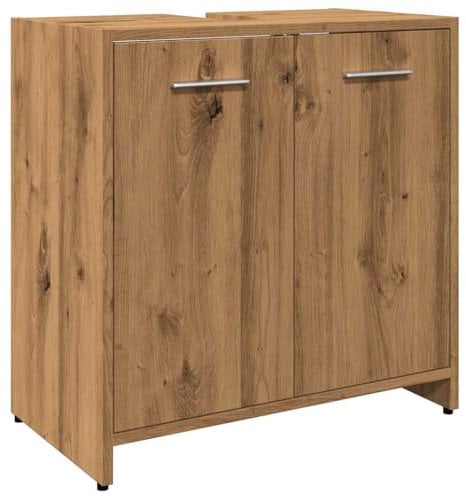 vidaXL Mobile Lavabo Bagno Rovere Artigianale Legno Multistrato