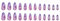 24x/box/set Almond Full Coverage Nail Tips Artificial Nail Purple Stick On Nail Press On Nail for Women