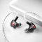 AZLA Horizon 2 Wired Earbuds – in Ear Monitor Earphones – Wired Headphones IEM HiFi – Gaming Earbuds, Detachable Cable for Musicians, Singers, on Stage, Studio (Red)
