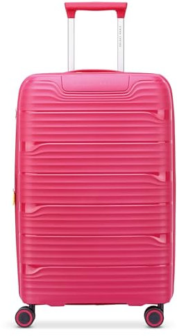DELSEY Paris Dune Hardside Erweiterbares Gepäck mit Spinnrollen, Viva Magenta, Checked-Medium 25 Inch, Dune Hardside Erweiterbares Gepäck mit Spinnrollen