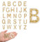sourcing map 26pcs Rhinestone Iron on Letter Patches, A-Z Self Adhesive Glittery Rhinestone Alphabet Letter Sticker Appliques for DIY Jackets Hats Clothes Backpack, Gold