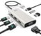 Minthouz USB C Docking Station,7-IN-1 USB Hub mit 4K@60Hz HDMI,8K@60Hz DP1/2, VGA, 3xUSB2.0 Multiport Adapter für Dell/HP/Lenovo/Thinkpad, Kompatibel mit Mac/Windows/Chrome OS/Linux/Android/iOS