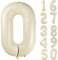 Zahlen Luftballon Beige 40 Zoll Creme Weiß Zahlenballon 0 Mädchen Junge Geburtstag Luftballons Sandweiß Helium Folie Mylar Ballon Geburtstagsdeko Party Bankett Dekoration Zahl 0