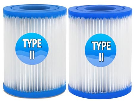 ARCELI Filterkartusche Typ II für Bestway Flowclear, Whirlpool-Filter für Bestway Schwimmbad und Spa-Filter, einfache Installation, Poolreinigungsfilter, 2 Stück