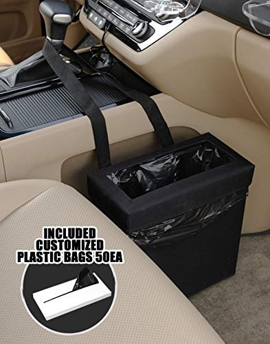 KMMOTORS Aladdin Papierkorb Auto Mülleimer einschließlich 50PCS Plastiktüte (schwarz)