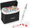 Caliart 100 Farben Künstler Alkoholbasis Marker Doppelspitze Kunst Marker Permanent Zeichnen Maler Marker Twin Sketch Marker Stifte Textmarker Set mit Etui für Erwachsene Malerei Skizzen Karten machen