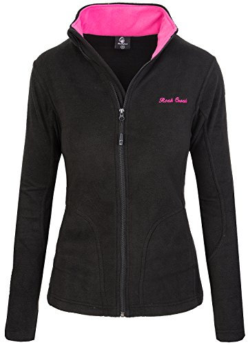 Rock Creek Damen Fleecejacke Fleece Jacke Übergangs Jacke Sweatjacke D-389 [Black L]