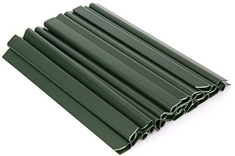 Dazone 24 Stück PVC Sichtschutzstreifen Befestigungsclips Sichtschutz Klemmstreifen zur Befestigung (Grün)
