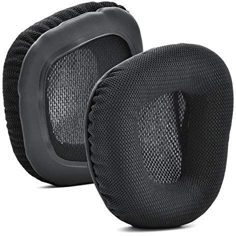 defean Compatible with Corsair Void RGB Elite USB Headset Ear Pads, High-Density Noise Cancelling Foam, Fabric, Black