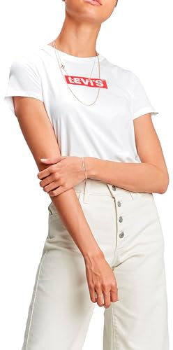 Levi's The Perfect Tee, T-Shirt Donna, Box Tab White Plus, S