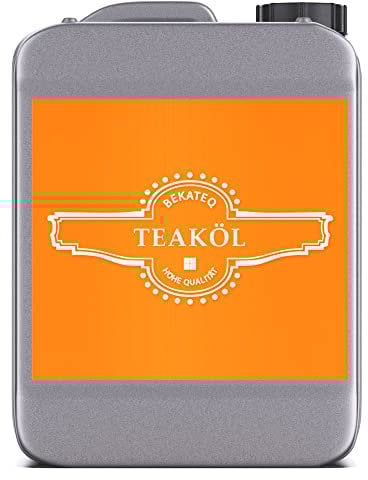 Teaköl 10 Liter farblos für Teak- und Bangkiraiholz, Parkett, Esstisch, Terrasse, Gartenmöbel I Holzpflege & Imprägnierung innen & aussen I Strapazierfähig, lösemittelfrei, wetterfest - BEKATEQ BE-205
