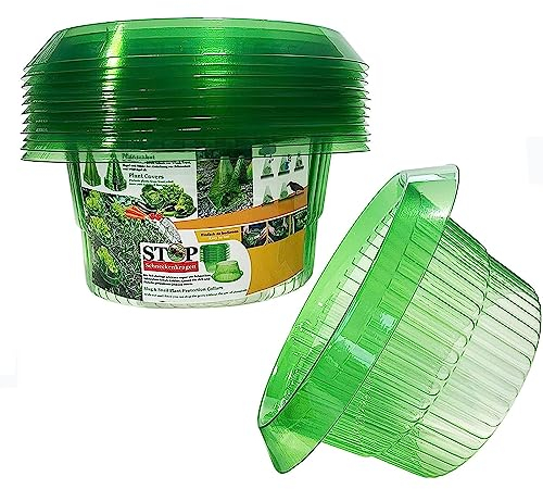 VDYXEW Upgrade Verstärkt Schneckenkragen Für Lhre Salatpflanzen Und Kohl，15 Stücke Schneckenabwehr Ohne Chemie，Schneckenkragen Schützt Pflanzen,Um Besser Zu Werden，Salatpflanzen Schutz aus Plastik