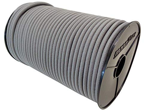 Gummiseil Expanderseil 6mm 50m mit PE Mantel in Grau Gummileine Planenseil Leine Gummischnur Gummikordel