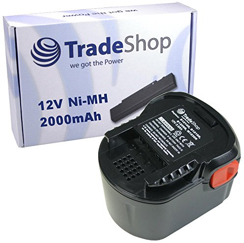 Trade-Shop NI-MH Batterie de Rechange 12 V / 2000 mAh Compatible avec Würth SD12 0700980320 0700980325, AEG CS-ABM215PW 4932352105 4932352106 4932352107