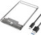 Eono 2.5 Hard Drive Enclosure, USB C to USB 3.1 6Gbps UASP Tool-Free Clear External Hard Drive Enclosure Compatible with 2.5 SATA SSD/HDD, PS5/4 Xbox TV Laptop MacBook PC