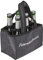 MIJOMA Stilvoller Filz Flaschenträger Biertasche für 6 Flaschen 0,33l/0,5l – Männerhandtasche, Perfekt für Vatertag & Grillpartys (Grau mit Stickerei 'Feierabendtasche')