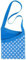 TRTO 33x27cm Peg Bag Over The Shoulder Polka Dot Blue Laundry Holder