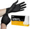 OKIAAS Black Gloves X-Large, Vinyl Gloves Latex Free, 5 mil, 200 Count, for Food Prep, Household Cleaning, Hair Dye, Tattoo