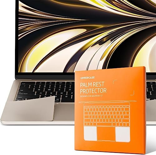 UPPERCASE Premium Palm Rest Protector Skin Cover Set Compatible with 2022 2024 M2 M3-Based MacBook Air 13, A2681 A3113, Starlight