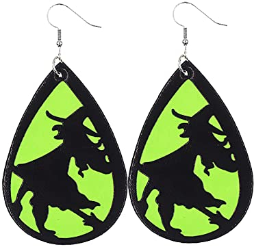 Yowablo Halloween-Ohrringe K黵bis leuchtende Lederohrringe Halloween-Ornamente Ohrringe Teenager M鋎chen