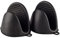 2 Pcs Mini Silicon Oven Gloves Heat Resistant Perfect Grip Oven Mitts for Potholders Kitchen Accessories Pinch Covers Glove for Cooking Baking BBQ Grilling (Black)