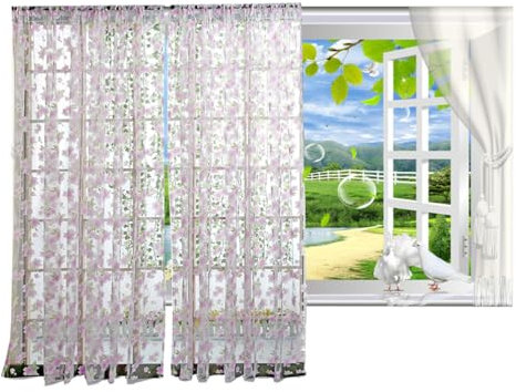 Veemoon Schermi per finestre Tende per porte in Trattamenti per finestre Schermi per finestre Finestre Garza Tende per porte scorrevoli in Prodotto finito Lavanda Tende e Tende