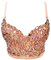 Woboren Corsetto da donna con reggiseno,Top corto con bustino di strass (#11 Beige, M)