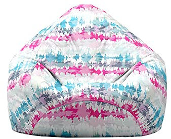 Treer Sitzsack ohne Füllung für Kinder & Erwachsene, Lazy Bean Bag, ohne Innensack Sitzsäcke Sitzsackbezug, Spielzeug Aufbewahrung Sitzkissen mit Reißverschlus (70x80cm,elektronische Musik)