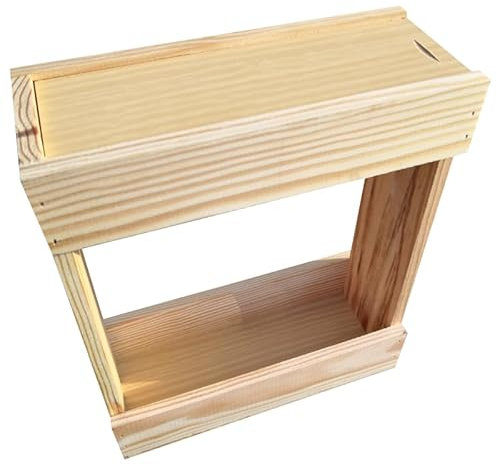 lotdevin - Caja de botella de madera, 3 x 33 cl Mabouteille.fr® – Portabotellas de madera, 20 x 8 x 24 cm ideal para transportar cervezas [ Porta cerveza]