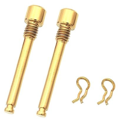 JISADER 2 x Fahrrad-Scheibenbremsen-Schrauben, Fahrrad-Bremssattel-Schrauben, Stifteinsätze, Schraube, langlebig, tragbar, Fahrradzubehör, Gold