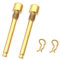 JISADER 2 x Fahrrad-Scheibenbremsen-Schrauben, Fahrrad-Bremssattel-Schrauben, Stifteinsätze, Schraube, langlebig, tragbar, Fahrradzubehör, Gold