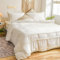 Freyamy Böhmen Bettwäsche 135x200cm 2teilig Weiß Quaste Boho Chic Bettwäsche Gewaschene Microfaser Weiche Bettware-Sets Bohemian Mädchen Bettbezug mit Reißverschluss und Kissenbezug 80x80cm
