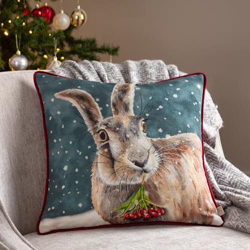 Evans Lichfield Christmas Hase Piped Kissenbedeckung