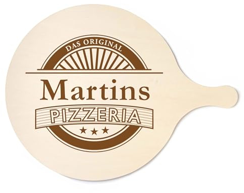 Pizzabrett mit Gravur, Pizzateller mit Name, Personalisiertes Schneidebrett, Holz Serviertablett, Pizza Servierbrett, Großer Holzteller, Servierplatte, Küchenzubehör, Geschenke für Frauen und Männer