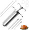 Dormercy Kit de jeringa para inyector de carne, inyector de sabor con 3 agujas de adobo, jeringa de inyección de alimentos de cocina de acero inoxidable para cocinar pavo