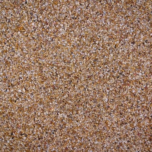 AquaOne Aquarium Kies 20 kg Bodengrund Bernstein 1-2 mm I Aquariumsand Premium Qualität I Quarzsand feine Körnung I Aquariumkies Deko Aquascaping Dekoration