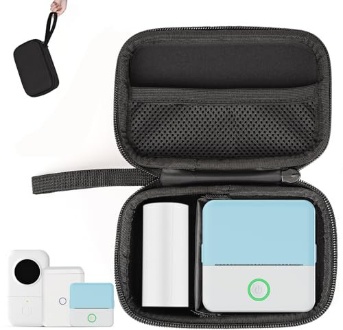 HUIJUTCHEN Funda Protectora para Mini Impresora fotográfica, Bolsa de Transporte Compatible con Memoking/Phomemo Portátil Bolsa para Impresora Térmica para Papel/Cable USB Accesorios(Sólo Caja)