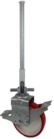 GeZu Impex 4 x Gerüstrolle 500 mm, Ø 38 mm, Rolle 200 x 50 mm 700 kg