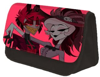 Zhongkaihua Hazbin Hotel-Federmäppchen, Stiftetasche, Alastor/Angel Dust Hazbin Hotel, Merch, Federmäppchen, Schülerbedarf, Schulbedarf, Schreibwaren für Mädchen, Jungen, Kinder, Typ 6, 22*13*7.5CM,
