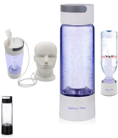 Dispositivo per inalazione H2, Bottiglia Portatile per generatore di Acqua Ricca di idrogeno, 380ML, Macchina per ionizzatore d'Acqua a idrogeno Ricaricabile