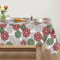 Artoid Mode Blumen Rot Grün Dahlien Herbst Tischdecke 140x110 cm, Saisonnal Fall Fleckschutz Tischwäsche Küche Dekoration Urlaub Party Dekor