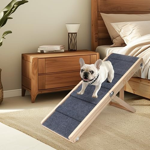 iPetba Rampe pour Chien Canapé Pliable, Rampe Chien Voiture,Escalier pour Chien Canapé et réglable (53 cm)