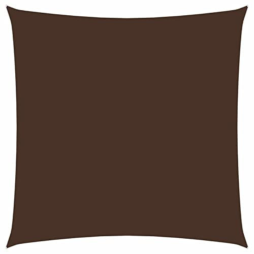 qohoio Voile de Parasol Tissu Oxford carré 4x4 m Marron Voile D'Ombrage pour Patio,Respirant Toile Ombrage Une Protection des Rayons UV