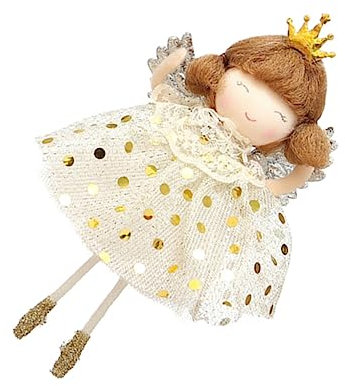 Cabilock Christmas Party Pendant Angel Girl Gold Crown Holiday Ornaments for Tree and Home Decor
