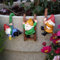 FONDUO Deko Garten Zwerge Figuren, 3 Stück Gartendeko Statue, Tiere Ornament Gartenfigur Für Außen, Harz Statue Bauernhof Balkon Wohnzimmer Office Deko (Zwerg x3)