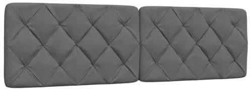 vidaXL Kopfteil-Kissen Dunkelgrau 180 cm Stoff, Kopfteilkissen, Kopfkissen, Lesekissen, Kopfteilpolster, Rückenkissen, Kissen-Kopfteil